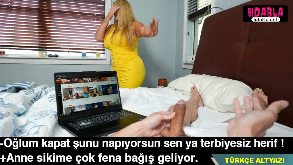Annemin dekoltesine göz atan yatağın altında, sikimi nazikçe okşadım.